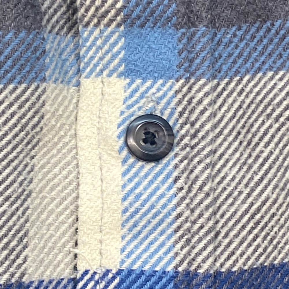 Orvis Flannel Shirt Sz M Mens Green Blue Plaid Gorpcore Outdoor Heavyweight Top - Picture 4 of 8